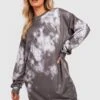 Vestito In Felpa Plus Size In Fantasia Tie Dye