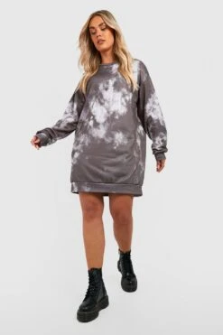 Vestito In Felpa Plus Size In Fantasia Tie Dye -Negozio al dettaglio Vestiti gzz40096 khaki xl 2