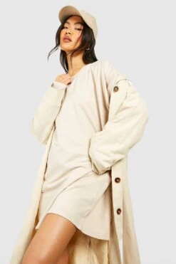 Vestito In Felpa Basic Oversize -Negozio al dettaglio Vestiti gzz40193 sand xl 3