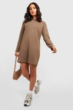 Vestito In Felpa Con Spalle Scese