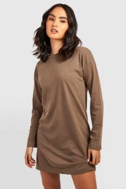 Vestito In Felpa Con Spalle Scese -Negozio al dettaglio Vestiti gzz40201 khaki xl 2