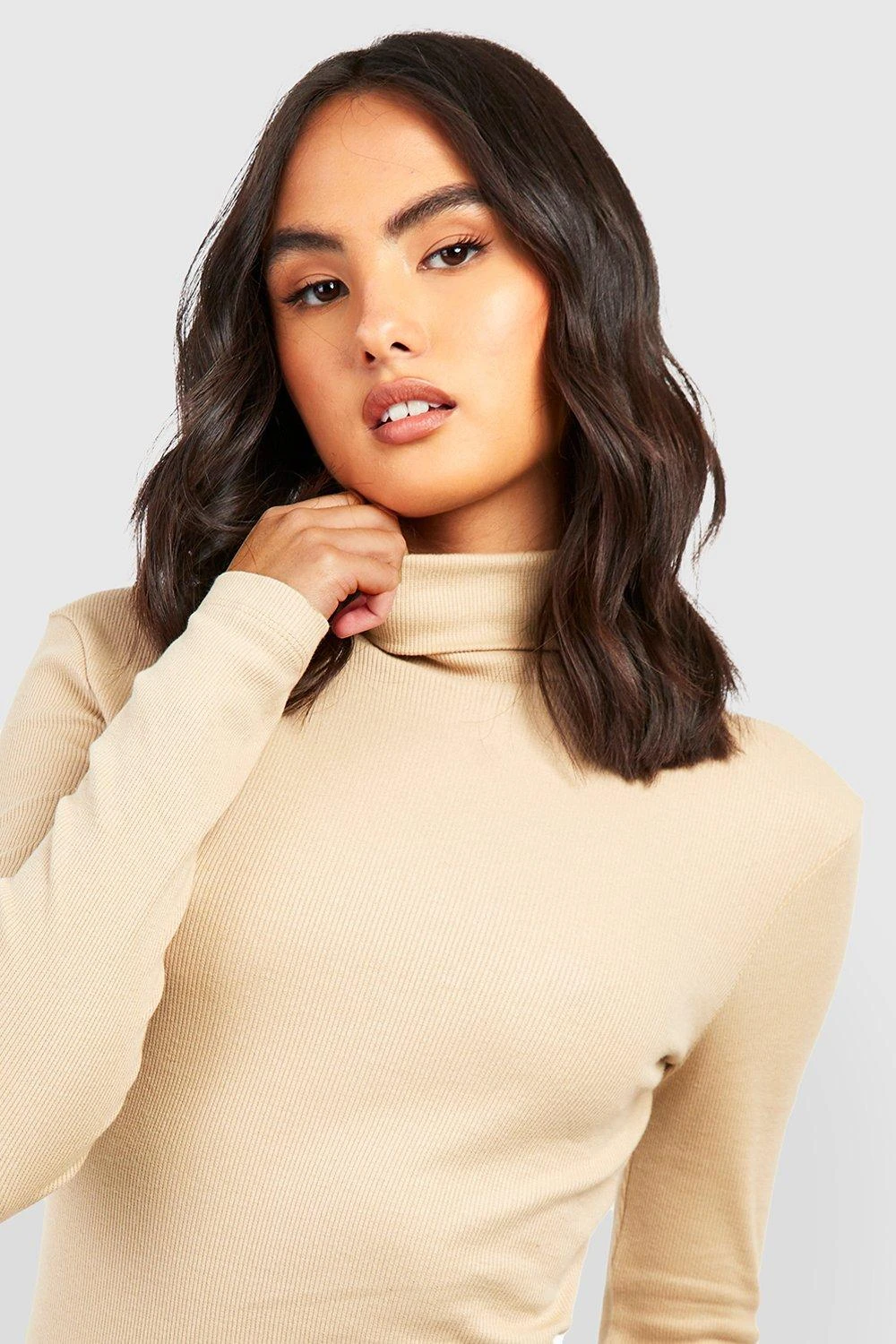 Vestito Midi A Coste A Collo Alto 4 Vestito Midi A Coste A Collo Alto - immagine 4