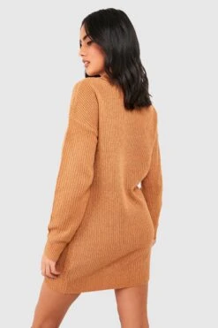 Vestito In Maglia Con Bottoni A Gioiello -Negozio al dettaglio Vestiti gzz40325 camel xl 1