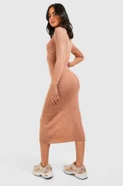 Vestito In Maglia Longuette A Collo Alto -Negozio al dettaglio Vestiti gzz40328 almond xl 1