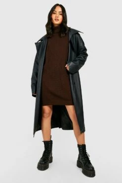 Vestito In Maglia A Collo Alto -Negozio al dettaglio Vestiti gzz40959 chocolate xl 2