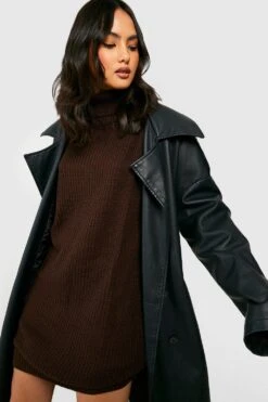 Vestito In Maglia A Collo Alto -Negozio al dettaglio Vestiti gzz40959 chocolate xl 3