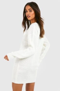 Vestito In Maglia A Girocollo -Negozio al dettaglio Vestiti gzz40963 cream xl 1