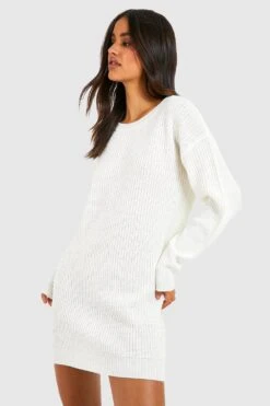 Vestito In Maglia A Girocollo -Negozio al dettaglio Vestiti gzz40963 cream xl 2