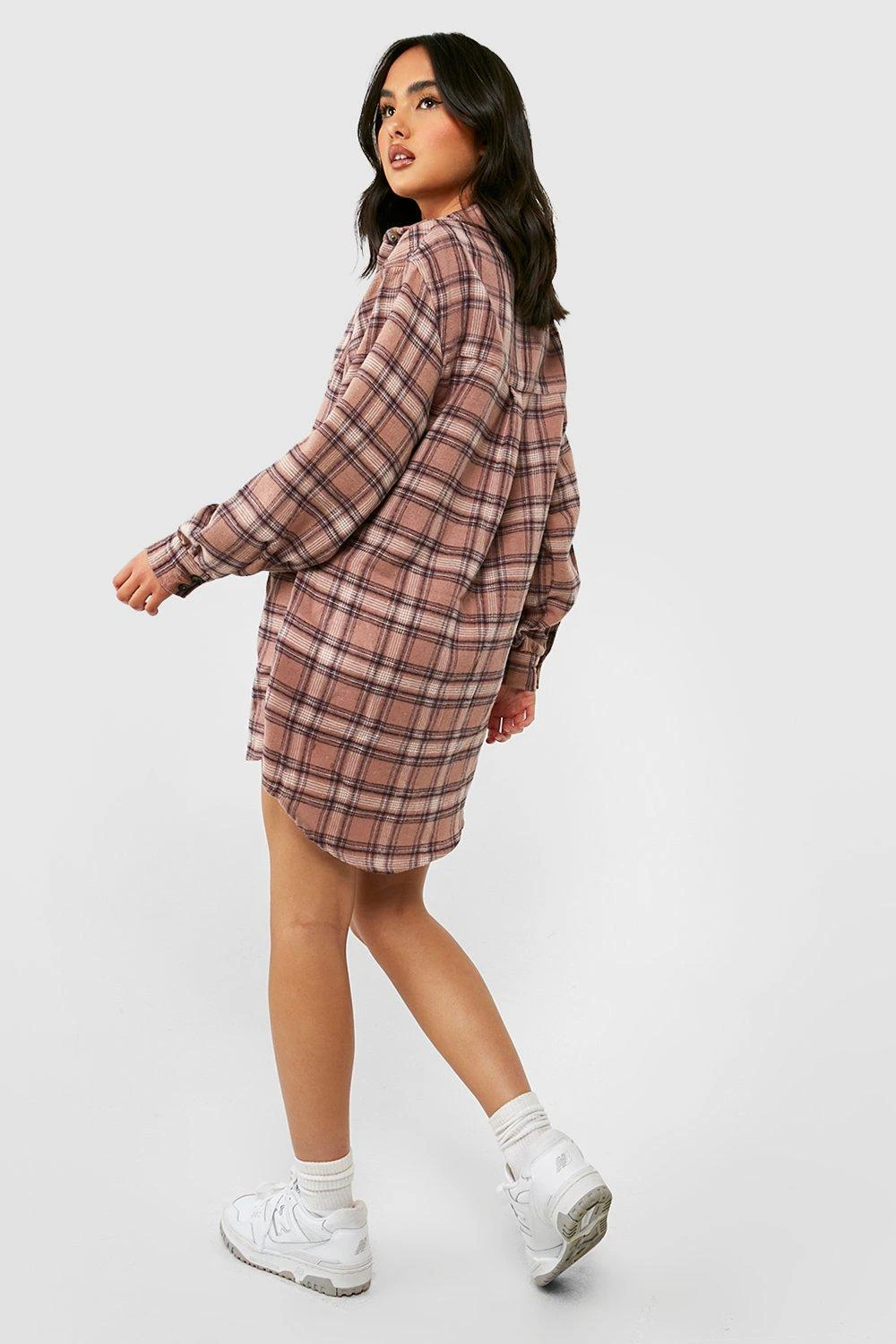 Vestito Camicia Oversize A Quadri 2 Vestito Camicia Oversize A Quadri - immagine 2