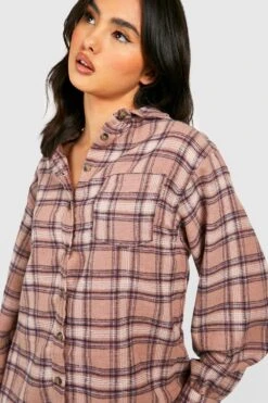 Vestito Camicia Oversize A Quadri 7 Vestito Camicia Oversize A Quadri -Negozio al dettaglio Vestiti gzz41760 brown xl 3