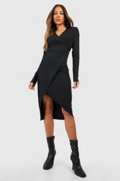 Vestito Scaldacuore Midi A Coste