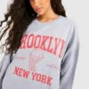 Vestito In Felpa Con Stampa Brooklyn New York