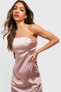 Vestito Maxi A Fascia In Raso Con Cut-out -Negozio al dettaglio Vestiti gzz42628 champagne xl 2