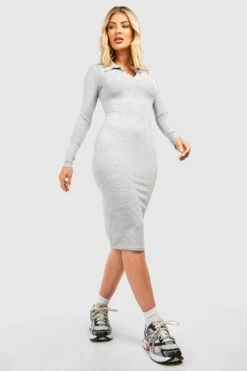 Vestito Midi Basics Con Colletto Stile Rugby -Negozio al dettaglio Vestiti gzz45788 grey20marl xl 2