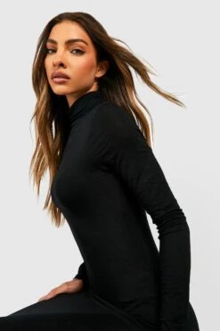 Vestito Maxi Basic A Collo Alto -Negozio al dettaglio Vestiti gzz45790 black xl 3