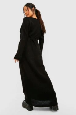 Vestito Maxi Petite In Maglia Con Cintura -Negozio al dettaglio Vestiti gzz45823 black xl 1