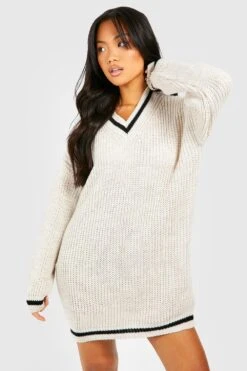 Vestito In Maglia Petite Con Scollo A V