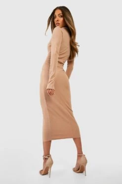 Vestito Midi Con Colletto E Spacco Sulle Maniche 5 Vestito Midi Con Colletto E Spacco Sulle Maniche -Negozio al dettaglio Vestiti gzz46362 camel xl 1