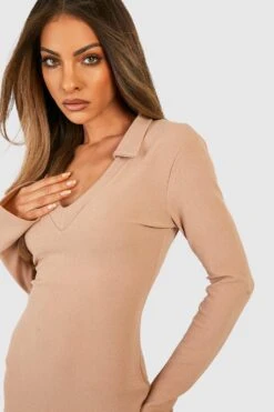 Vestito Midi Con Colletto E Spacco Sulle Maniche 7 Vestito Midi Con Colletto E Spacco Sulle Maniche -Negozio al dettaglio Vestiti gzz46362 camel xl 3