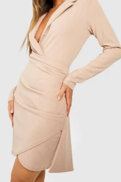 Vestito Blazer Sagomato A Incrocio -Negozio al dettaglio Vestiti gzz46609 stone xl 3