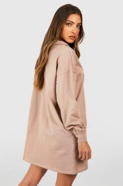 Vestito In Felpa Oversize Con Colletto -Negozio al dettaglio Vestiti gzz46818 stone xl 1