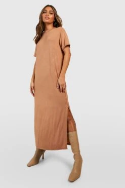 Vestito T-shirt Midi Oversize In Cotone