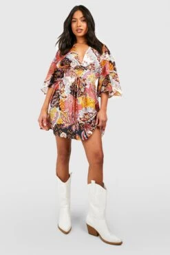 Vestito Skater Petite In Fantasia Cachemire Con Laccetti -Negozio al dettaglio Vestiti gzz47544 white xl 2