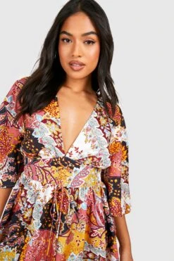 Vestito Skater Petite In Fantasia Cachemire Con Laccetti -Negozio al dettaglio Vestiti gzz47544 white xl 3