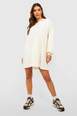 Vestito In Maglia A Coste Con Colletto Stile Polo