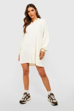 Vestito In Maglia A Coste Con Colletto Stile Polo -Negozio al dettaglio Vestiti gzz47975 stone xl 3