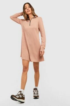 Vestito Scampanato Pesante A Coste Con Zip Corta -Negozio al dettaglio Vestiti gzz48100 stone xl 2