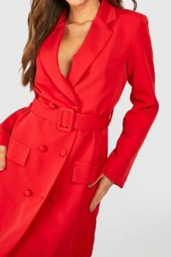 Vestito Blazer A Doppiopetto Con Cintura -Negozio al dettaglio Vestiti gzz48633 red xl 3