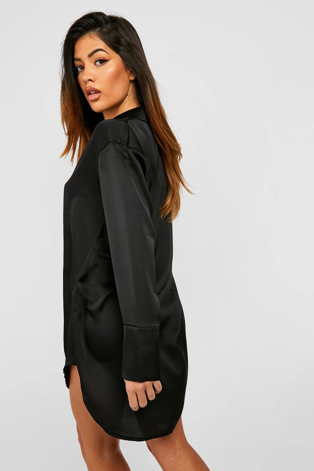 Vestito Camicia Oversize In Raso 2 Vestito Camicia Oversize In Raso - immagine 2