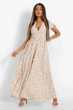 Vestito Maxi Petite A Fiori Piccoli Con Scollo Profondo