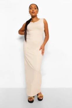 Maxi Vestito Plus Size Con Scollo Tondo