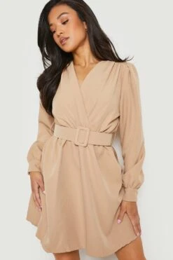 Vestito Skater Petite Con Cintura -Negozio al dettaglio Vestiti pzz08838 stone xl 3