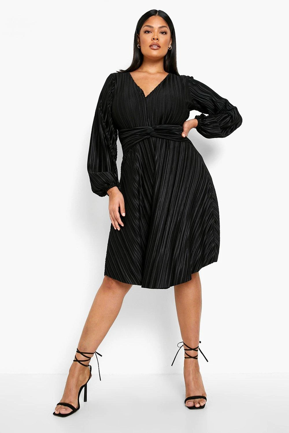 Vestito Skater Plus Size Plissettato 1 Vestito Skater Plus Size Plissettato