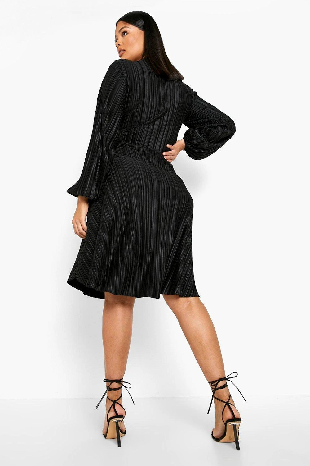 Vestito Skater Plus Size Plissettato 2 Vestito Skater Plus Size Plissettato - immagine 2