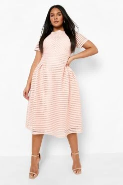 Vestito Midi Plus Size Boutique Con Gonna A Ruota