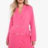 Vestito Blazer Plus Size Con Fondo Asimmetrico