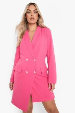Vestito Blazer Plus Size Con Fondo Asimmetrico