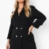 Vestito Blazer Plus Size Con Ruches Sulle Maniche