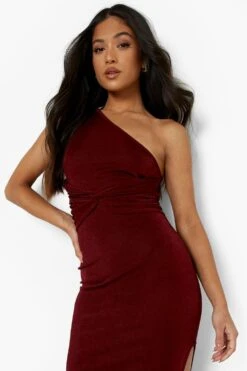 Vestito Maxi Petite Monospalla Con Dettagli Attorcigliati 7 Vestito Maxi Petite Monospalla Con Dettagli Attorcigliati -Negozio al dettaglio Vestiti pzz10844 wine xl 3