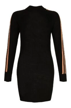 Vestito In Felpa Petite A Righe Sportive -Negozio al dettaglio Vestiti pzz60675 black xl 2