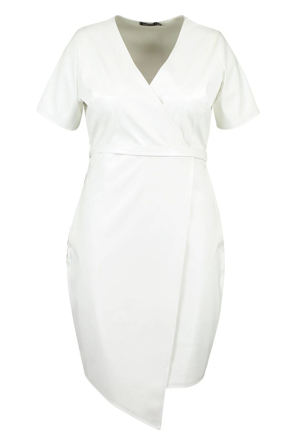 Vestito Plus Size A Incrocio Effetto Pelle 3 Vestito Plus Size A Incrocio Effetto Pelle - immagine 3