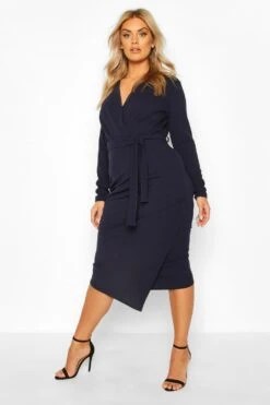 Vestito Midi Plus Size A Incrocio