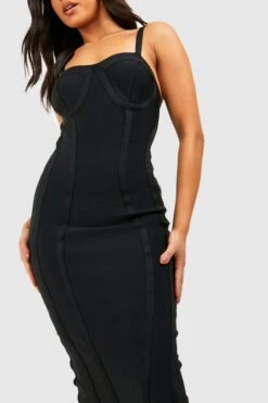 Vestito Midi Petite Fasciante Con Volant Sul Fondo 7 Vestito Midi Petite Fasciante Con Volant Sul Fondo -Negozio al dettaglio Vestiti pzz67082 black xl 3