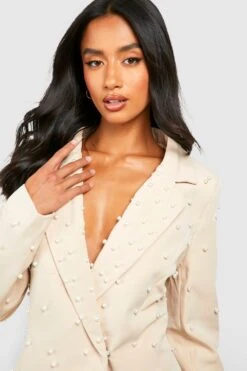 Vestito Blazer Petite Con Perle -Negozio al dettaglio Vestiti pzz69562 nude xl 3