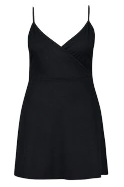 Vestito Prendisole Plus Size Scampanato Con Spalline -Negozio al dettaglio Vestiti pzz70603 black xl 2