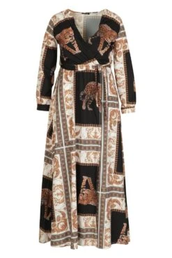 Vestito Maxi Plus Size Con Stampa Di Catene -Negozio al dettaglio Vestiti pzz72580 black xl 2